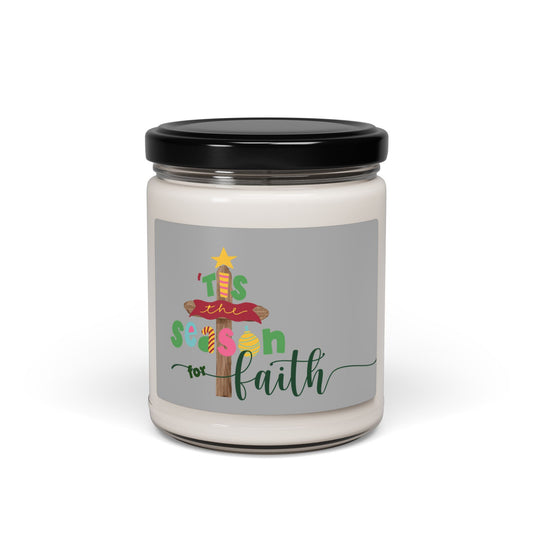 Soy Candle — 'Tis the Season for Faith (9oz Scented Holiday Candle)