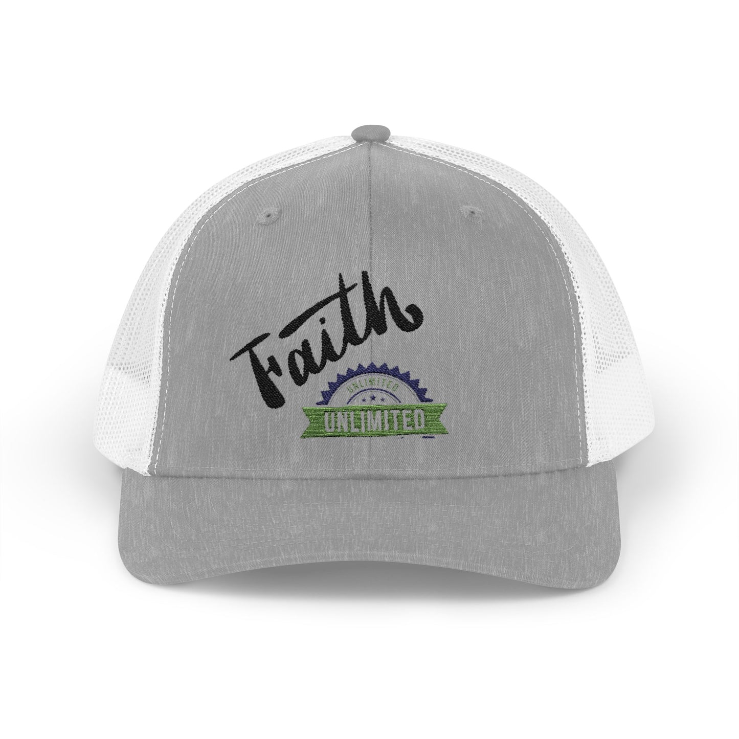 Faith Unlimited Snapback Trucker Cap - Inspirational Hat for Everyday Wear
