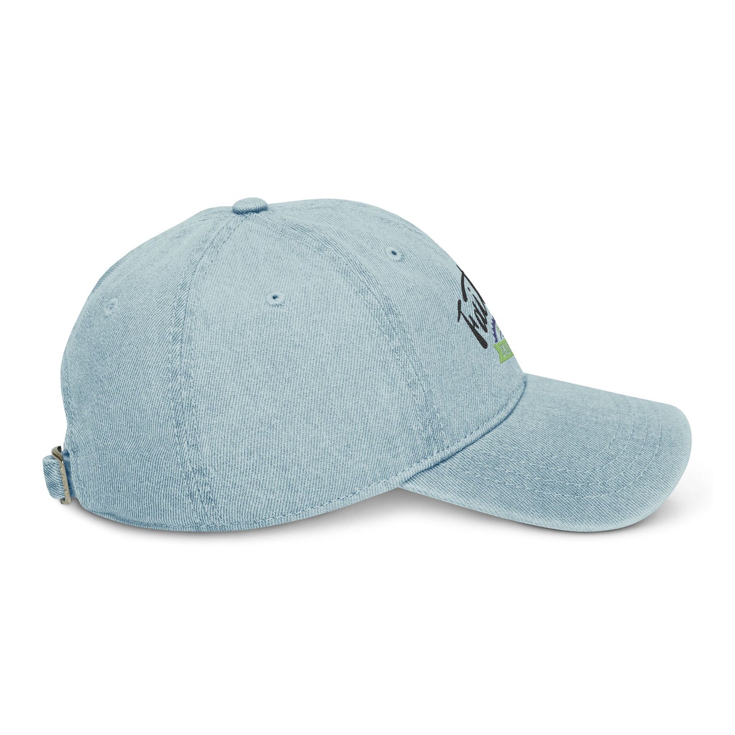 Embroidered Faith Denim Hat - Casual Cool for Everyday Wear