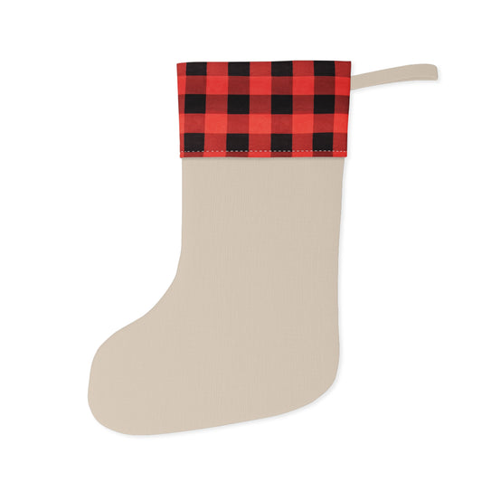 Christmas Stocking – “’Tis the Season for Faith” Buffalo Check Cuff Holiday Stocking