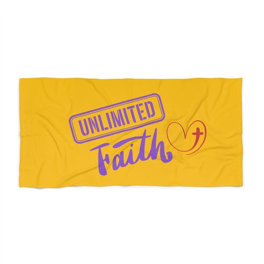 Unlimited Faith Inspirational Beach Towel – Vibrant Summer Design