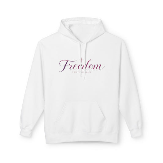 Freedom Hoodie — Inspirational "Freedom Wrapped in Grace" Fleece Pullover