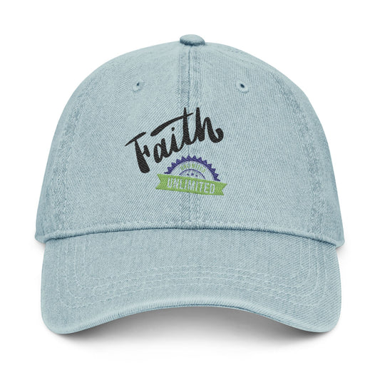 Embroidered Faith Denim Hat - Casual Cool for Everyday Wear