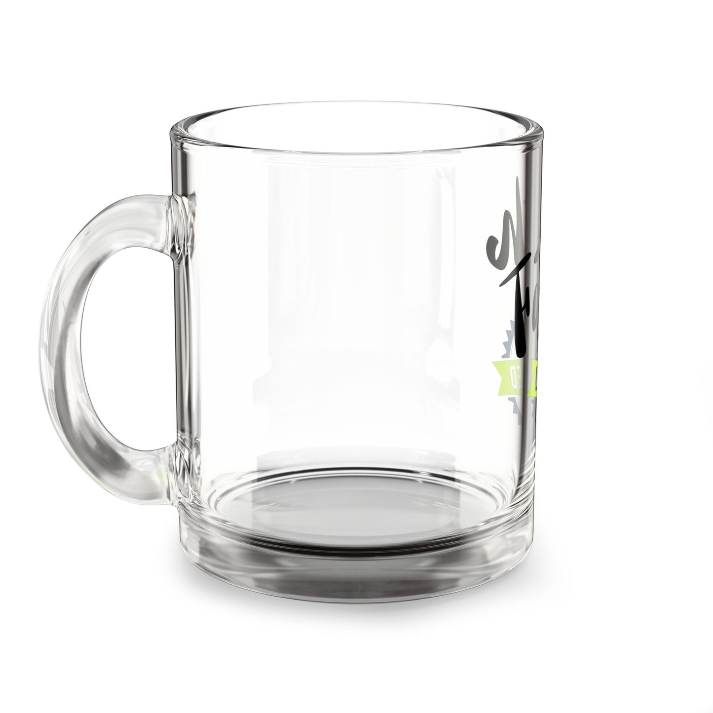 Inspirational 10oz Glass Mug - 'Faith' Design for Coffee Lovers